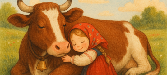 Иллюстрация: Крошечка Хаврошечка и матушка-корова
