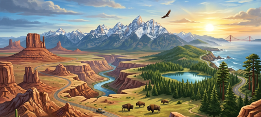 Иллюстрация по теме «США. Запад»