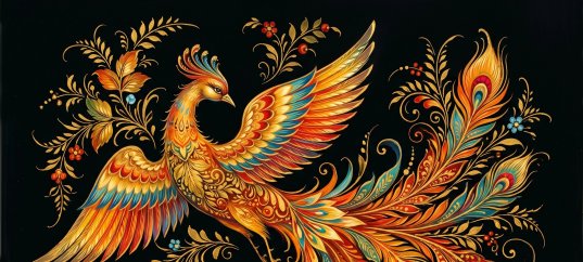 Жостовская роспись: Жар-птица