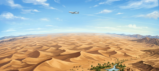 Иллюстрация по теме «Африка. Летим над Сахарой»