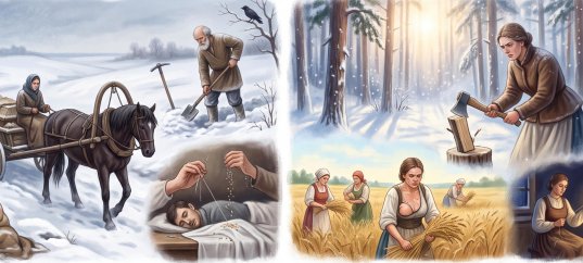 Иллюстрация к поэме Некрасова «Мороз, Красный нос»