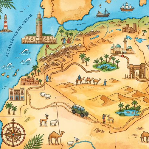 Иллюстрация по теме «Африка. От Касабланки до Триполи»