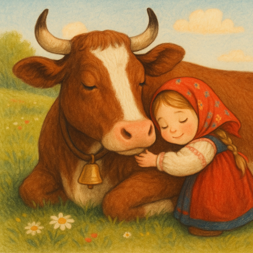 Иллюстрация: Крошечка Хаврошечка и матушка-корова