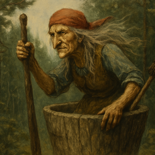 Иллюстрация: Баба-Яга из русских народных сказок