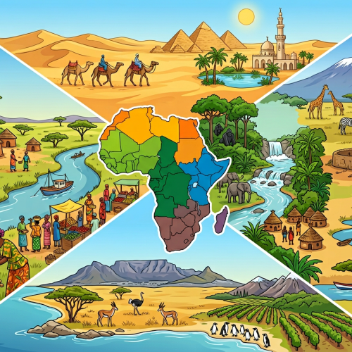 Иллюстрация по теме «Особенности регионов Африки»