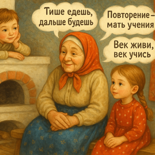 Иллюстрация к русским народным пословицам и поговоркам