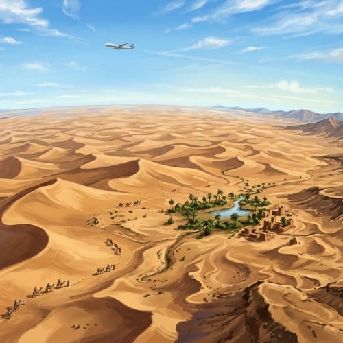 Иллюстрация по теме «Африка. Летим над Сахарой»