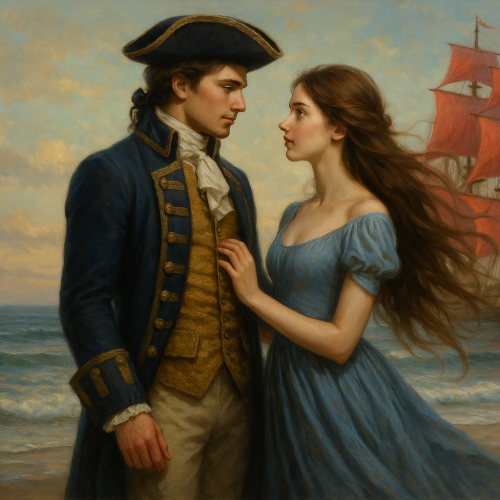 Иллюстрация к роману Александра Грина «Алые паруса»: Ассоль и Артур Грей