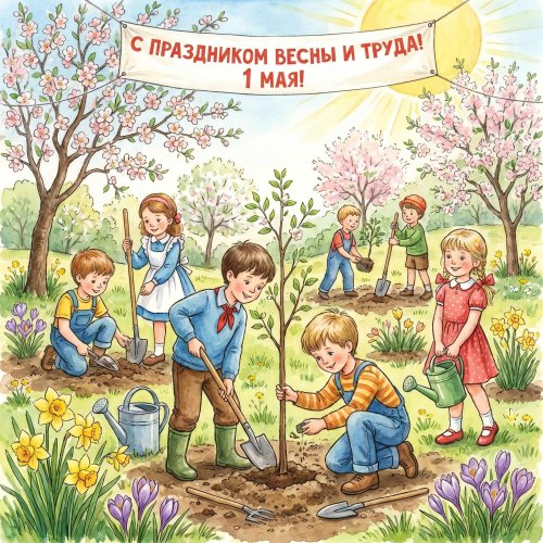 Кроссворд на праздник весны и труда (1 мая) для детей