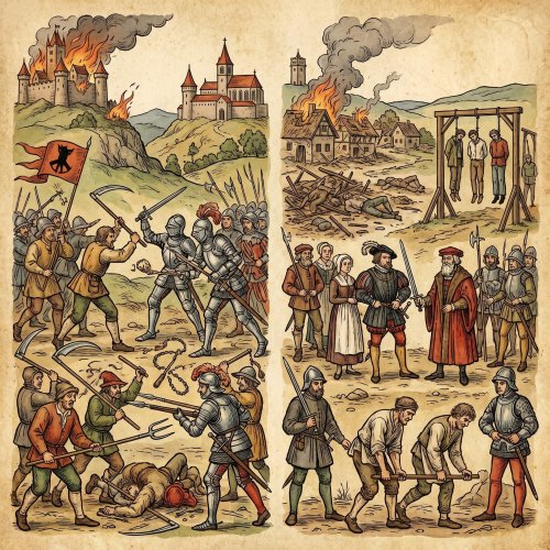 Кроссворд по истории Нового времени: Крестьянская война 1524—1525 годов и её последствия (7 класс)