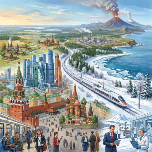 Кроссворд по окружающему миру: Современная Россия (4 класс)