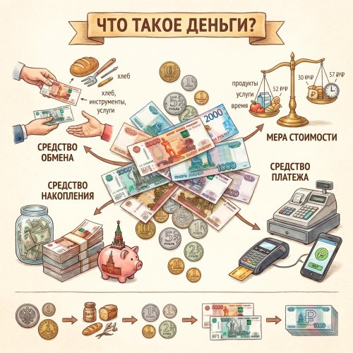 Кроссворд по окружающему миру: Что такое деньги (3 класс)