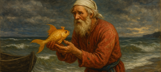 Кроссворд по «Сказке о рыбаке и рыбке» Пушкина