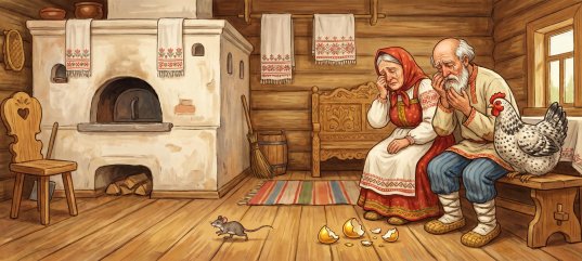 Кроссворд по литературоведению: Русская народная сказка «Курочка Ряба»