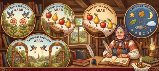 Кроссворд по литературе: Способы рифмовки (5 класс)