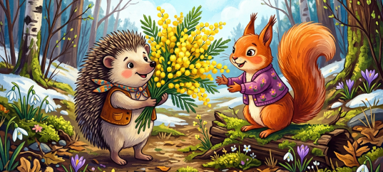 Открытка «С 8 марта: Веселые зверушки»