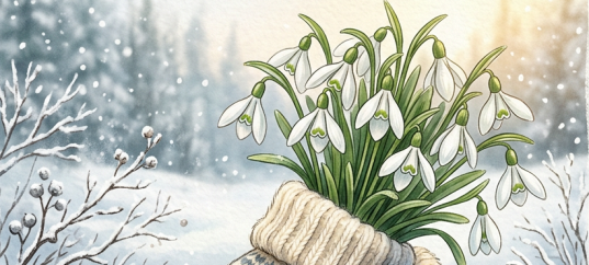 Открытка «С 8 марта: Первоцветы»