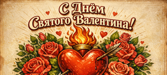 Открытка «С Днем Святого Валентина: Раненное сердце»