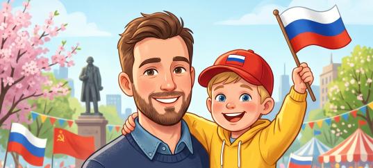 Открытка «С 1 мая: Первомайская демонстрация»