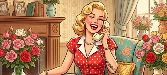 Открытка «С 8 марта: Милая барышня»