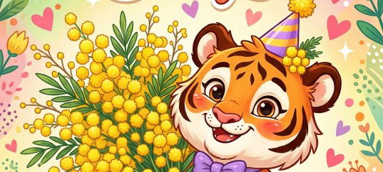 Открытка «С 8 марта: Тигрёнок»