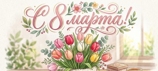 Открытка «С 8 марта: Весеннее настроение»