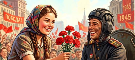 Открытка «9 Мая — праздник мужества и славы»