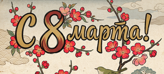 Открытка «С 8 марта: Цветущая сакура»