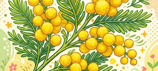 Открытка «С 8 марта: Веточка мимозы»