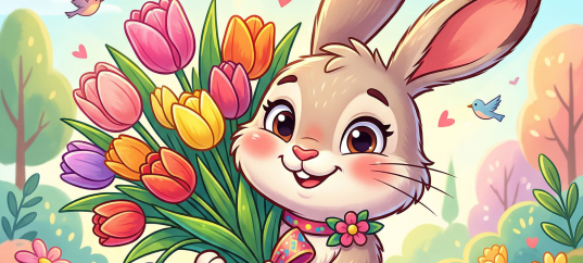 Открытка «С 8 марта: Зайка»