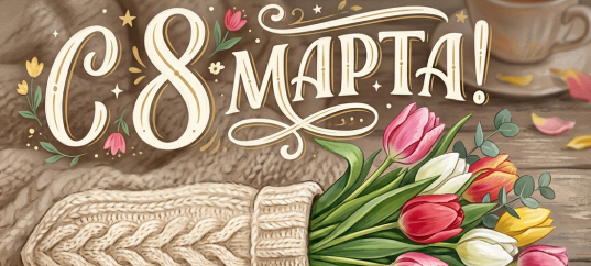 Открытка «С 8 марта: Праздник женственности и цветов»