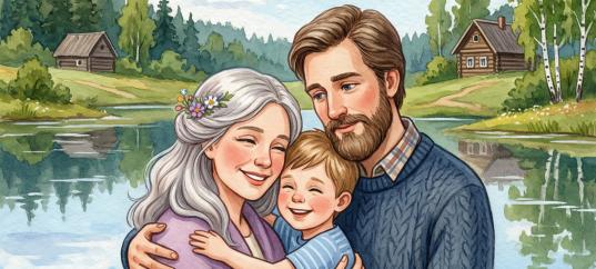 Открытка «День защиты детей: Тепло родных объятий»