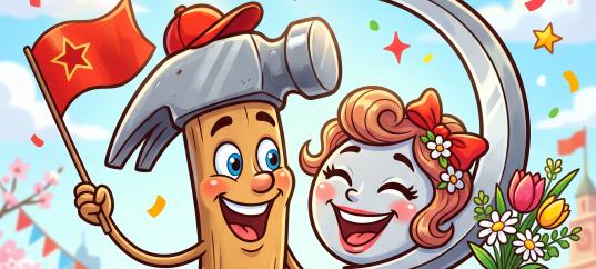 Открытка «С 1 мая: С праздником весны и труда»