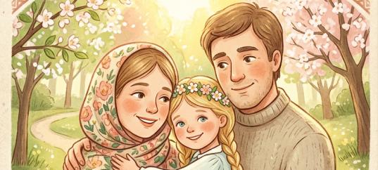 Открытка «День защиты детей: Любящая семья»