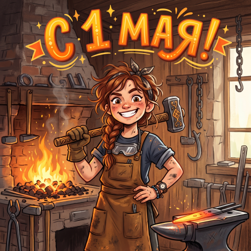 Открытка «С первым мая!»