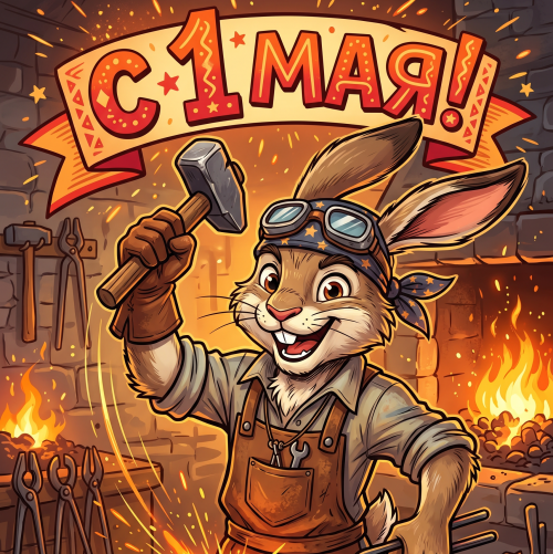 Открытка «С 1 мая: С праздником труда»