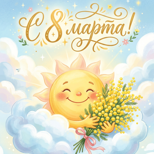 Открытка «С 8 марта: Солнышку от Солнышка»