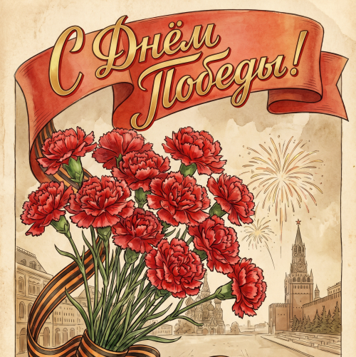 Открытка «День Победы: помним, чтим, гордимся»