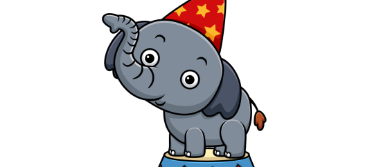 Аппликация: Слонёнок в цирке