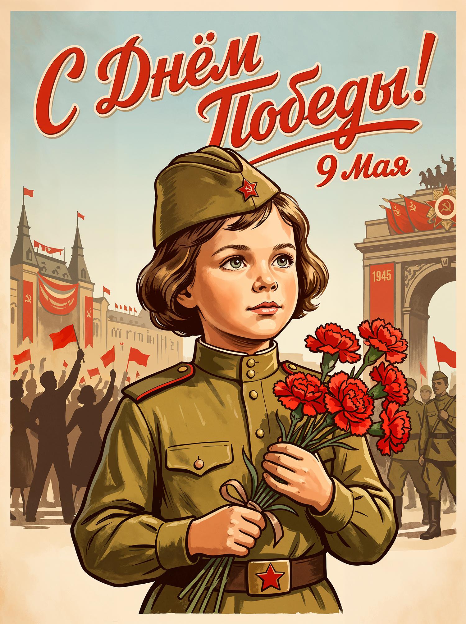 Плакат «С Днём Великой Победы!»