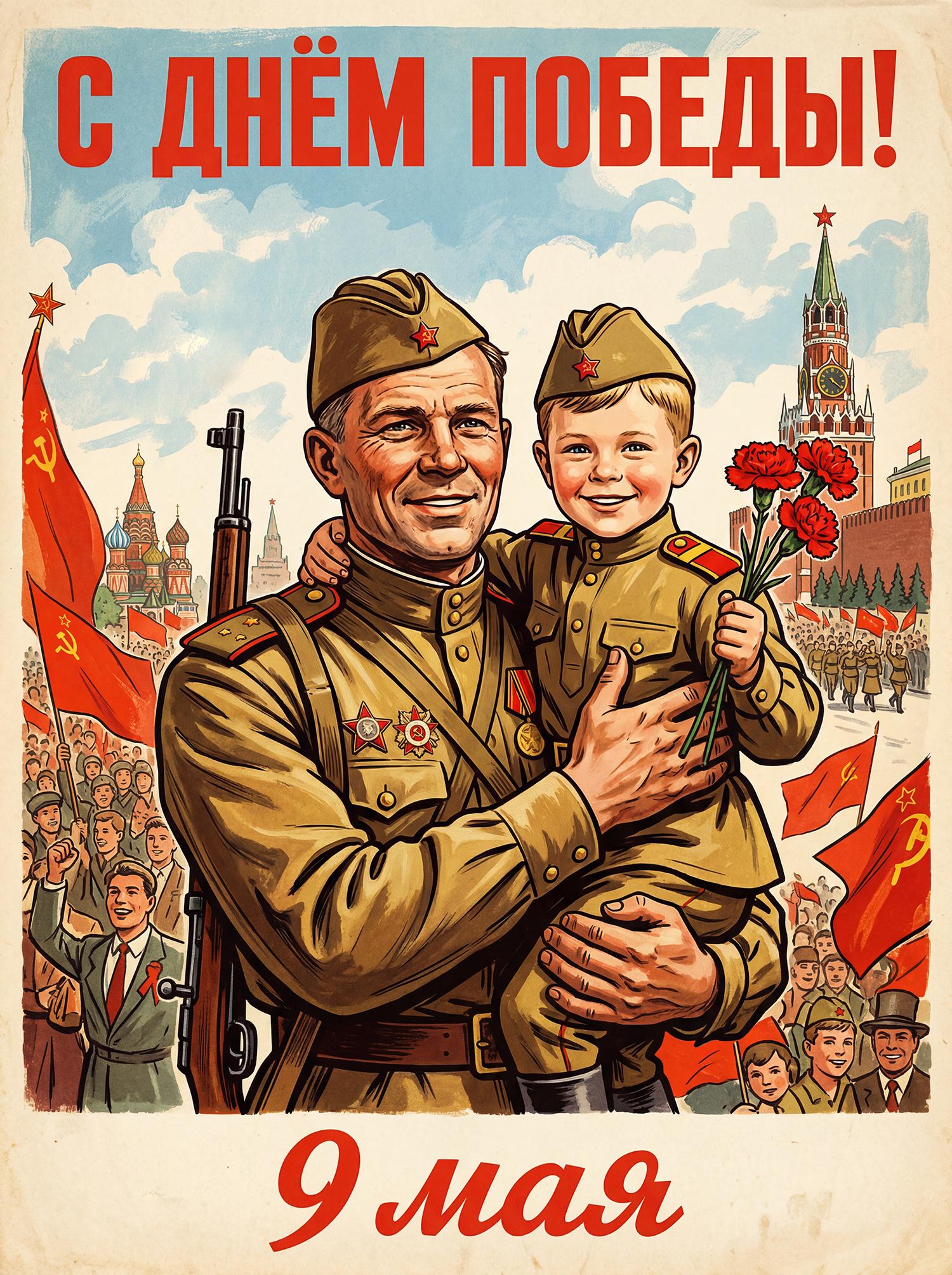Плакат: С Днём Победы 9 мая