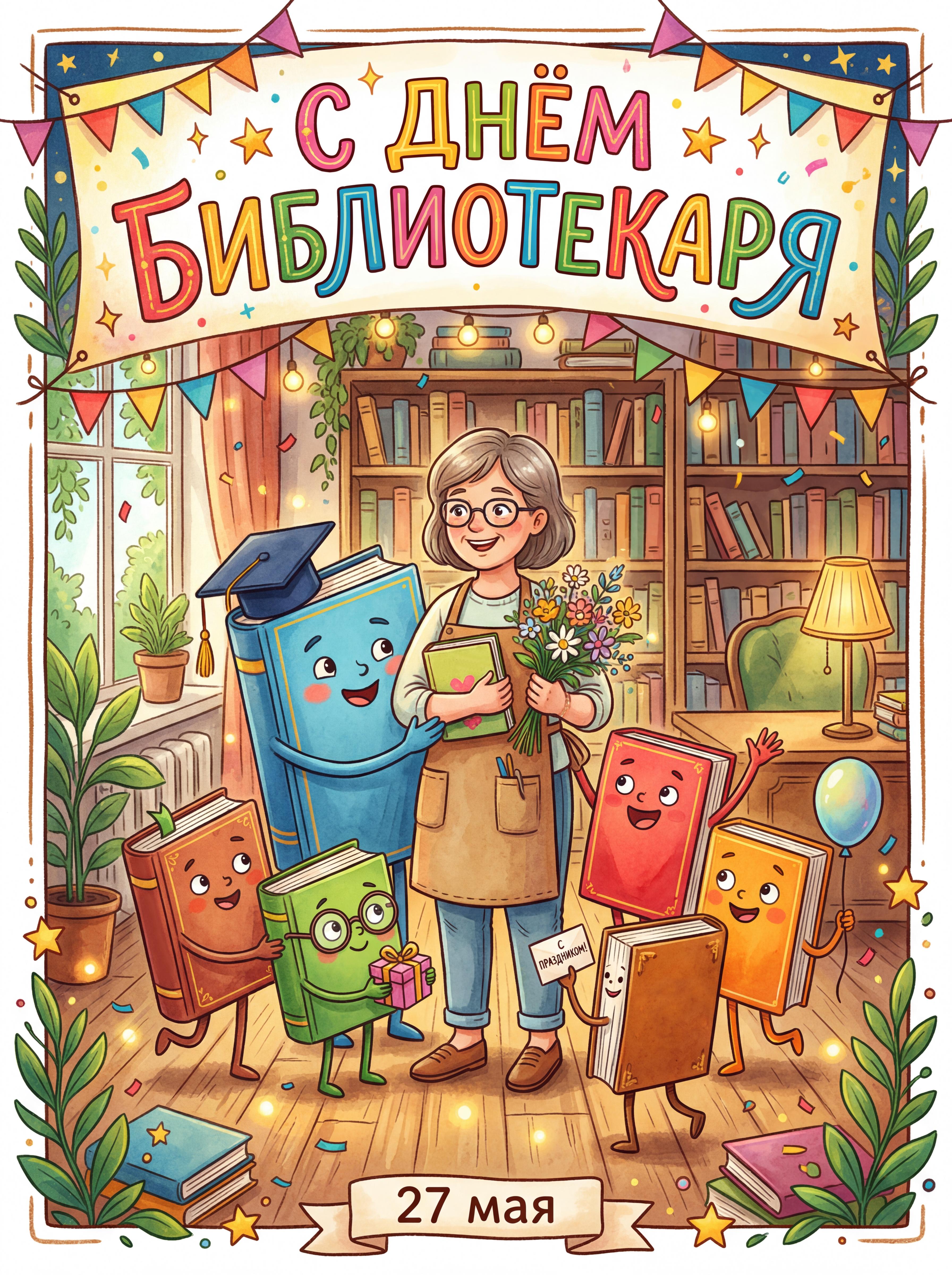 Плакат «День библиотекаря»