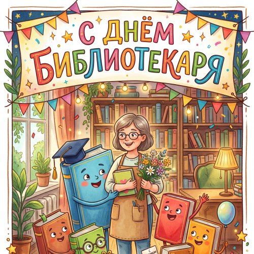 Плакат «День библиотекаря»