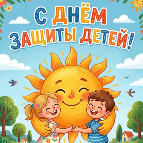 Плакат «День защиты детей: Дети — наше будущее»