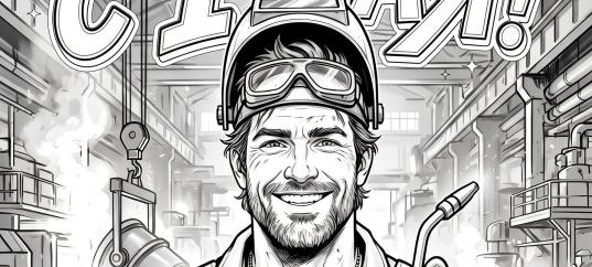 Раскраска «С 1 мая: Профессия сталевар»