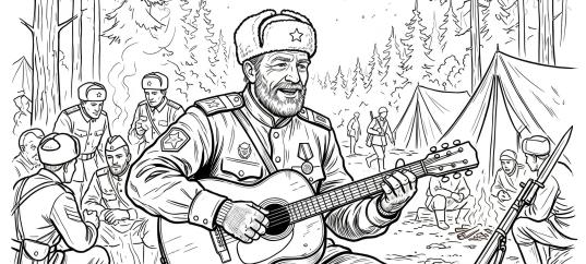Раскраска «Песни Великой Победы»