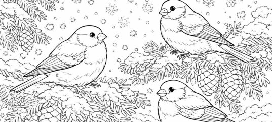 Раскраска «Снегири»