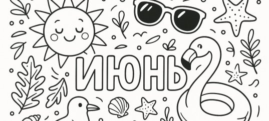 Летняя раскраска: Июнь