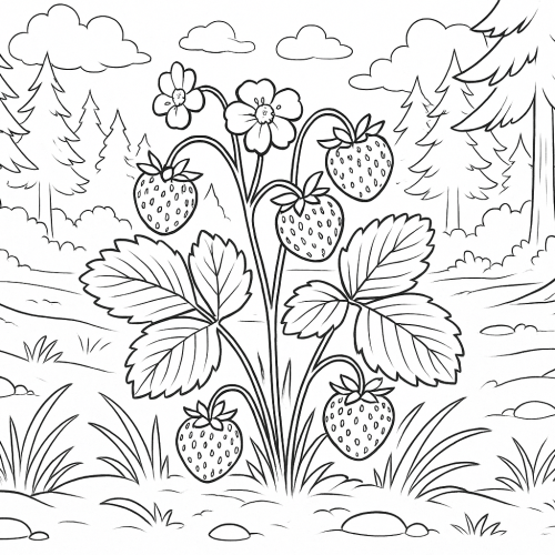 Раскраска: Земляника