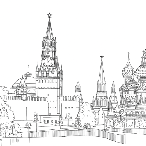Раскраска: Московский Кремль